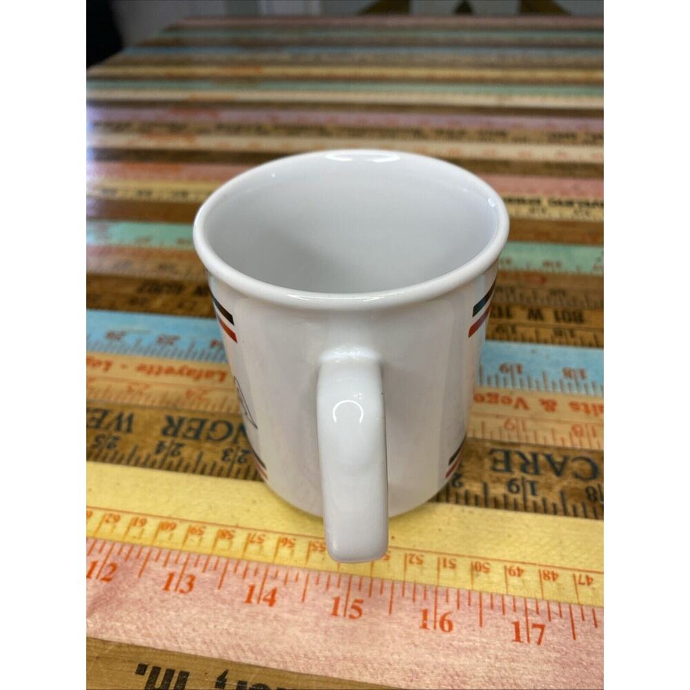 Vintage Canada Maple‎ Leaf Stripe Coffee Mug Cup White Made In England - Picture 3 of 9